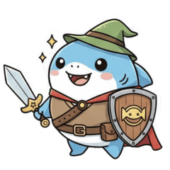[LINEスタンプ] ファンタジーなサメ達