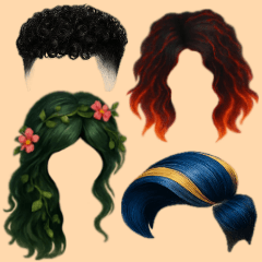 [LINEスタンプ] ヘアスタイル博物館 - Ver.4