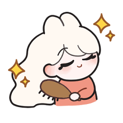 [LINEスタンプ] うさぎ風少女 いま何してる？