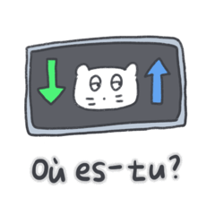 [LINEスタンプ] 旅人ベベニャン (フランス語)1