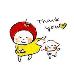 [LINEスタンプ] りんごのこ 001-Part5