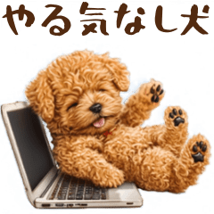 [LINEスタンプ] やる気なしトイプードル