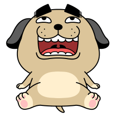 [LINEスタンプ] デカ動く 売れ残りわんこ