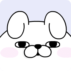 [LINEスタンプ] うさぎ100％ よくうごく 