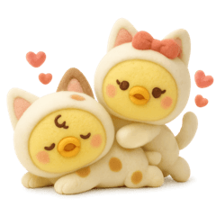 [LINEスタンプ] ぴよぴよ夫婦◎ぬいぐるみ②