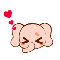 [LINEスタンプ] ピーチエレファント