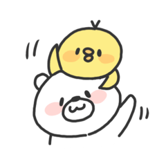 [LINEスタンプ] しろくまとひよこ3