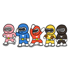 [LINEスタンプ] 友情戦隊 ハートレンジャー