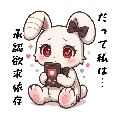 [LINEスタンプ] だって私は…、依存/病み可愛アニマル白兎