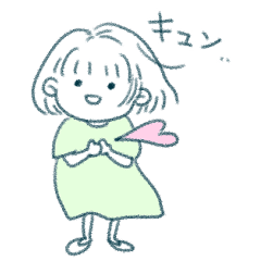 [LINEスタンプ] 可愛いボブ少女