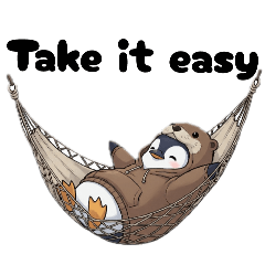 [LINEスタンプ] カワウソ好きのペンギンENGLISH