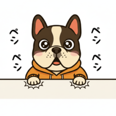 [LINEスタンプ] 日常会話で大活躍！かわいいパーカー犬4