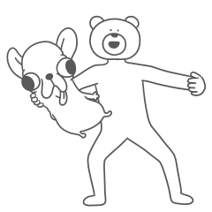 [LINEスタンプ] GODGWAWA × けたくま アニメスタンプ 