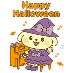 [LINEスタンプ] ピアノが好きなトイプードルの女の子 4