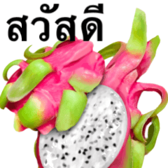 [LINEスタンプ] 白果肉 ドラゴンフルーツ【タイ語のみ】