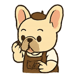 [LINEスタンプ] フレンチブルドッグのバリスタ