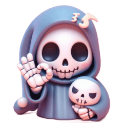 [LINEスタンプ] 睡眠死神がやってきた