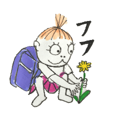 [LINEスタンプ] ふくちゃんとランドセル