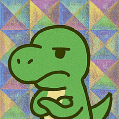 [LINEスタンプ] レトロ風ティラノサウルスかわいい@SFW