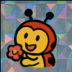 [LINEスタンプ] レトロ風テントウムシゆるかわ@SFW