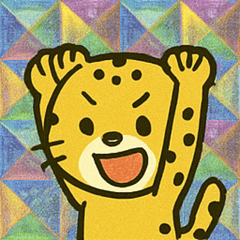 [LINEスタンプ] チーターのレトロかわステッカー@SFW