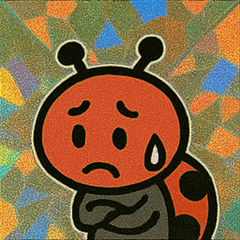 [LINEスタンプ] レトロ風テントウムシかわいい@SFW
