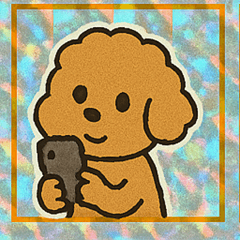 [LINEスタンプ] レトロ風トイプードルかわいい@SFW