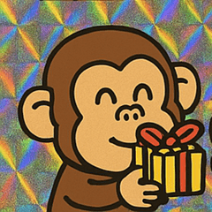 [LINEスタンプ] レトロ風チンパンジーかわいい@SFW