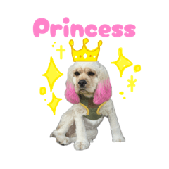 [LINEスタンプ] プリンセスと愉快なワンコ