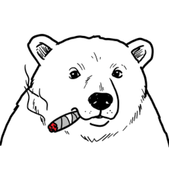 [LINEスタンプ] シュールなシロクマのスタンプ