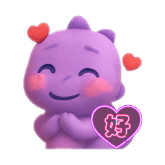 [LINEスタンプ] カラフル恐竜3dフィギュア