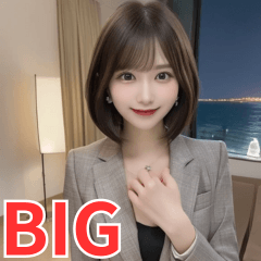 [LINEスタンプ] BIG♥スーツ美人の罵倒と甘い誘惑