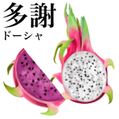 [LINEスタンプ] 南国のドラゴンフルーツ 【台湾語】