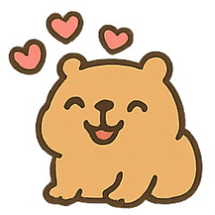 [LINEスタンプ] もちもちカピバラ気分パレード