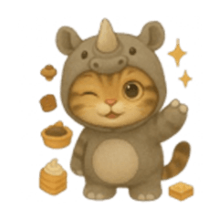 [LINEスタンプ] 無言着ぐるみ猫 4