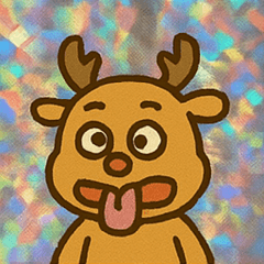 [LINEスタンプ] レトロ風トナカイかわいい@SFW