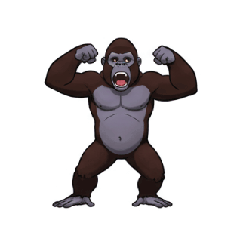 [LINEスタンプ] 動く！ゴリラさん 