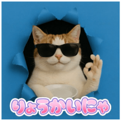 [LINEスタンプ] 穴から飛び出す☆ニャンダフォー