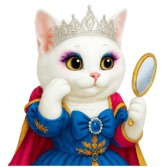 [LINEスタンプ] カラフルなお姫様の猫 V.2