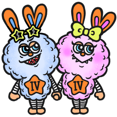 [LINEスタンプ] イヴちゃん＆リティくん