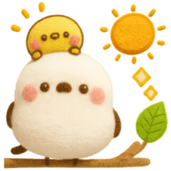 [LINEスタンプ] 羊毛フェルト♡ふわふわシマエナガ