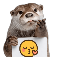[LINEスタンプ] 動く！カワウソの気持ちパネル