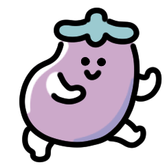 [LINEスタンプ] にっこりナスのダンス 動くスタンプ