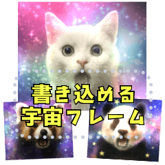 [LINEスタンプ] 書き込める！！びっくりアニマル♥宇宙×動物