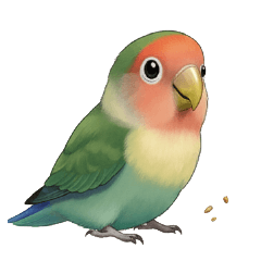 [LINEスタンプ] コザクラインコ【毎日使える】