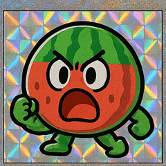 [LINEスタンプ] ゆる顔スイカのバースト覚醒@SFW