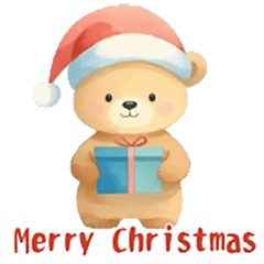 [LINEスタンプ] 動くクマさんクリスマス＆お正月＆普段使い 