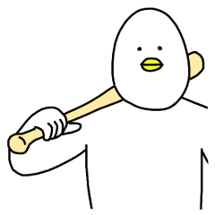 [LINEスタンプ] とりのひと「トリント」野球