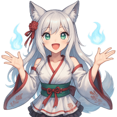 [LINEスタンプ] 妖狐少女の爆笑コミカル日常スタンプ集