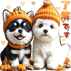 [LINEスタンプ] 豆柴(黒柴)♡ゴールデンドゥードル DOGs